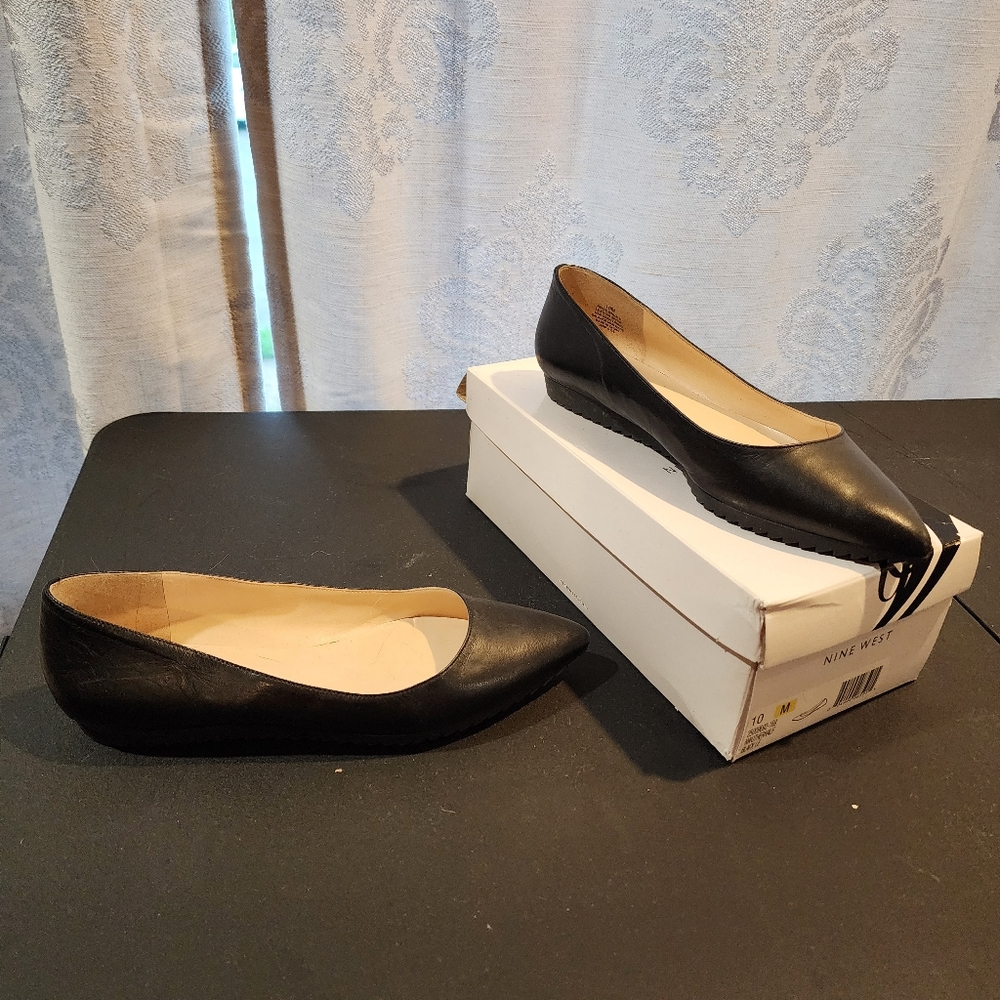 Nine West Leather Flats, Size 10